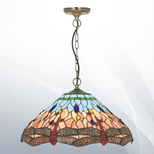Пендел Tiffany - Осветително тяло - DRAGONFLY - 1283-16