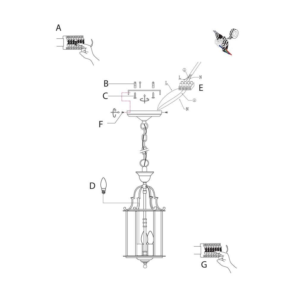 Пендел - Осветителни тела от Searchlight - LANTERNS – 3003-10CC