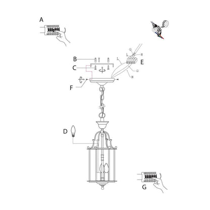 Пендел - Осветителни тела от Searchlight - LANTERNS – 3003-10CC