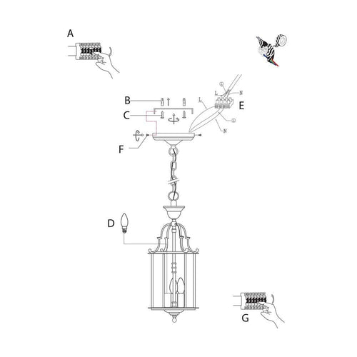 Пендел - Осветителни тела от Searchlight - LANTERNS – 3003-10CC