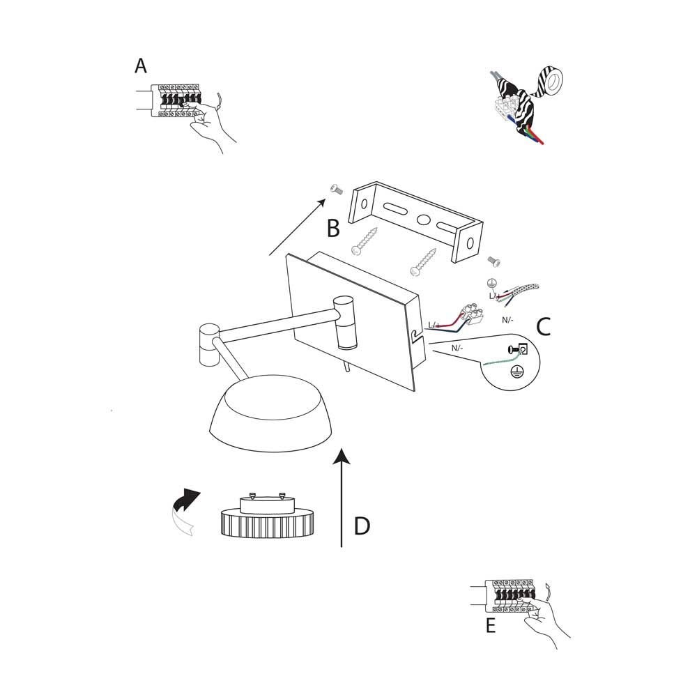 Аплик - Осветителни тела - Adjustable Wall Lights - 3863CC