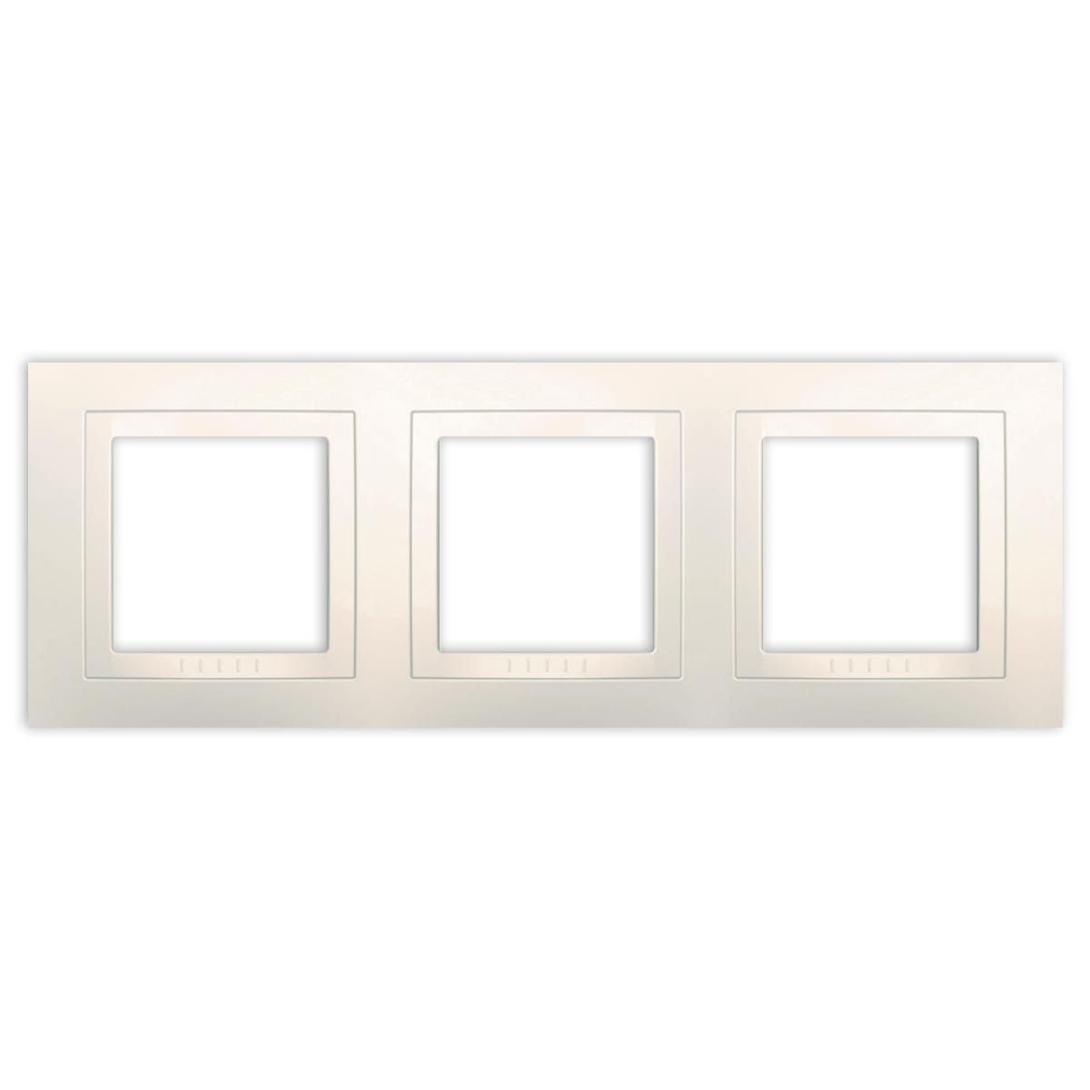 Декоративна рамка тройна слонова кост - Unica Basic - MGU2.006.25
