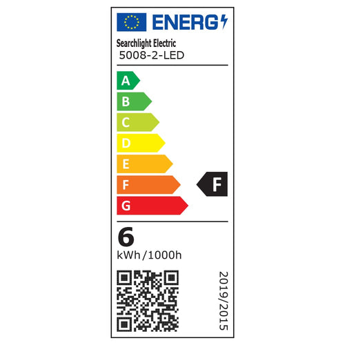 Енергиен етикет фасаден LED аплик серия METRO - 5008-2-LED