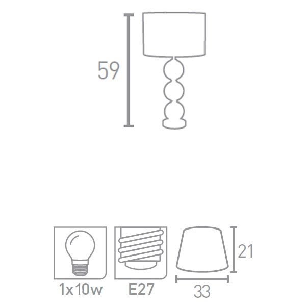 Настолна лампа - Осветителни тела - TABLE & FLOOR - 6194CC-1