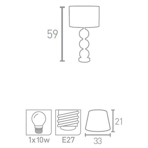 Настолна лампа - Осветителни тела - TABLE & FLOOR - 6194CC-1