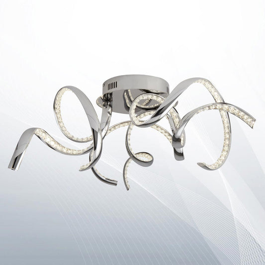 LED плафон с кристали - LED осветление с кристали - TWIRLS - 9233-3CC