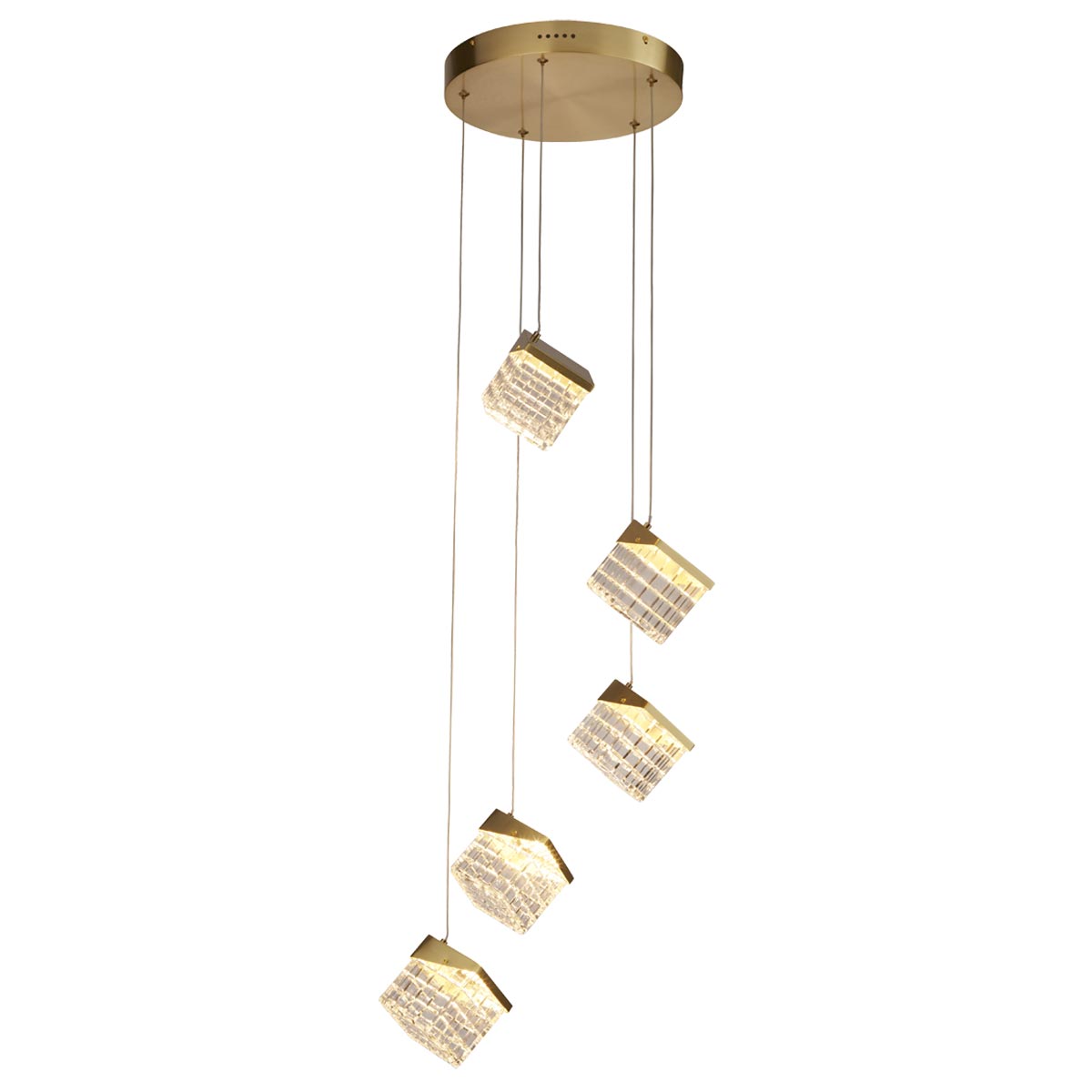 LED полилей - Висяща LED лампа - CUBOID - 33640-5SB – INTROLIGHT.bg