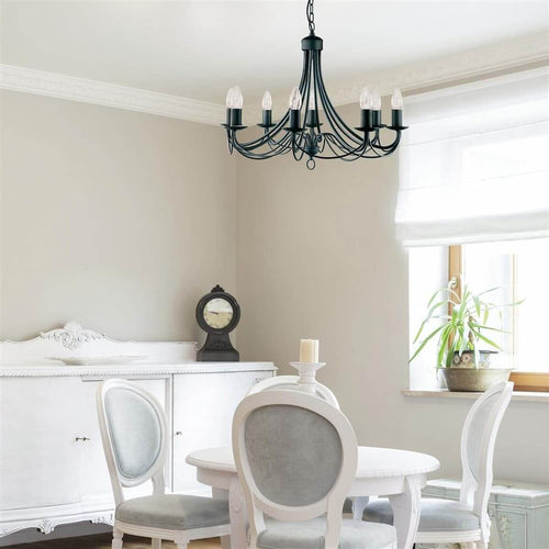 Допълнителна снимка на полилей в класически стил от колекция MAYPOLE - 6348-8BK