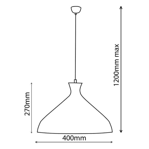 Технически размери висящ пендел серия PENDANTS - 4200WH