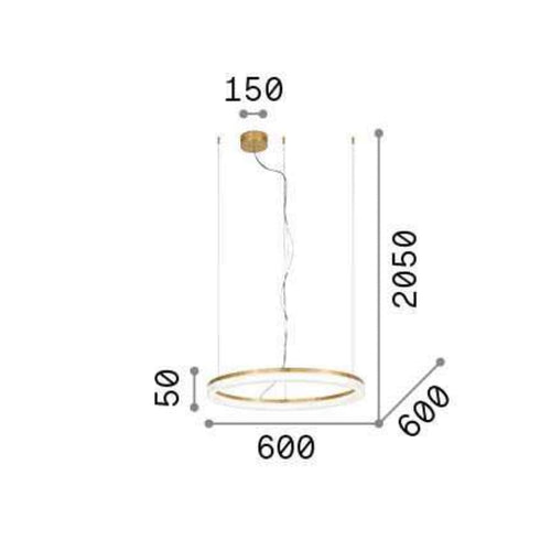 Графика с размерите на LED полилей от серия CROWN D60 - 314938