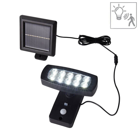 Соларен фасаден LED прожектор - SOLAR - 67423BK-PIR
