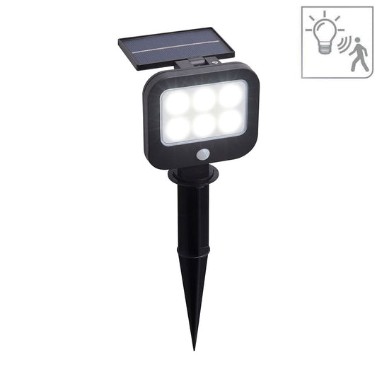 Соларен градински LED прожектор - SOLAR - 67424BK-PIR