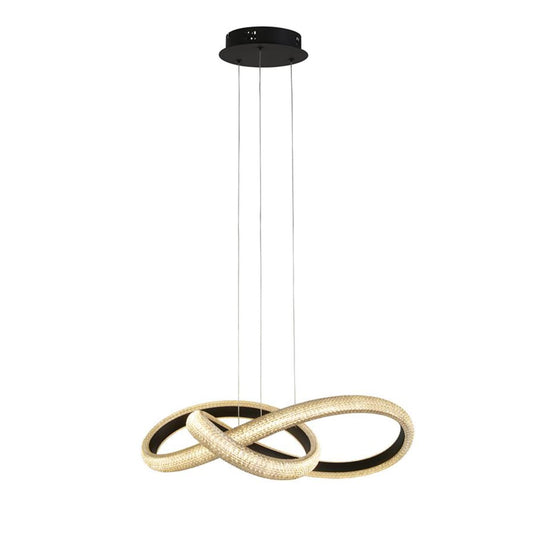 LED полилей, подходящ за хол, спалня и трапезария, от колекция LUX & BELLE - 48173BK