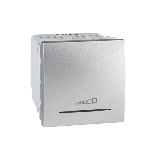 Механизъм универсален бутонен димер алуминий Unica Top 20-350W/VA - MGU3.515.30