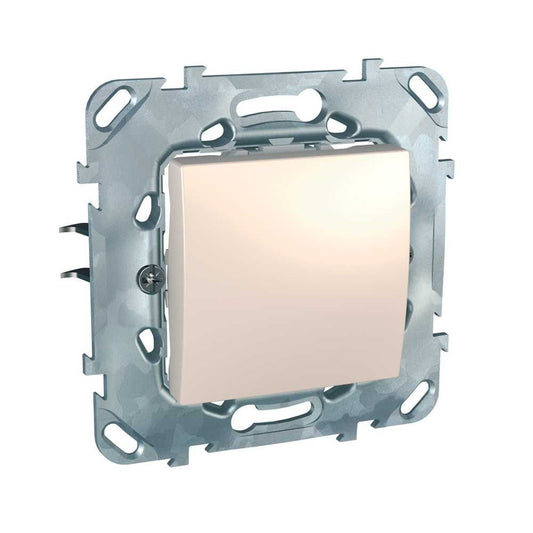 Механизъм еднополюсен ключ схема 1 слонова кост 10А - Unica Basic - MGU50.201.25Z