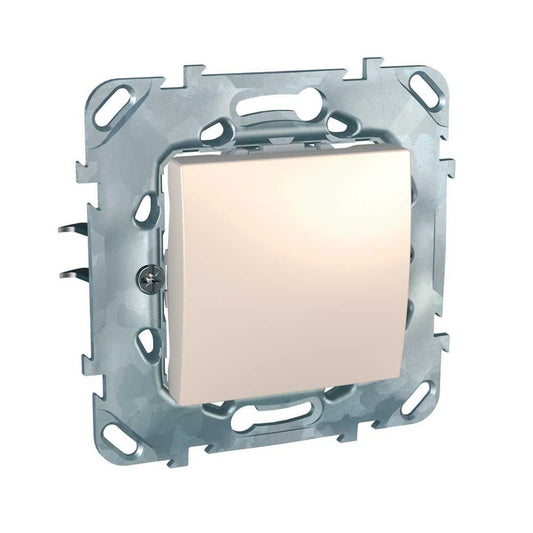 Механизъм бутон слонова кост 10А - Unica Basic - MGU50.206.25Z