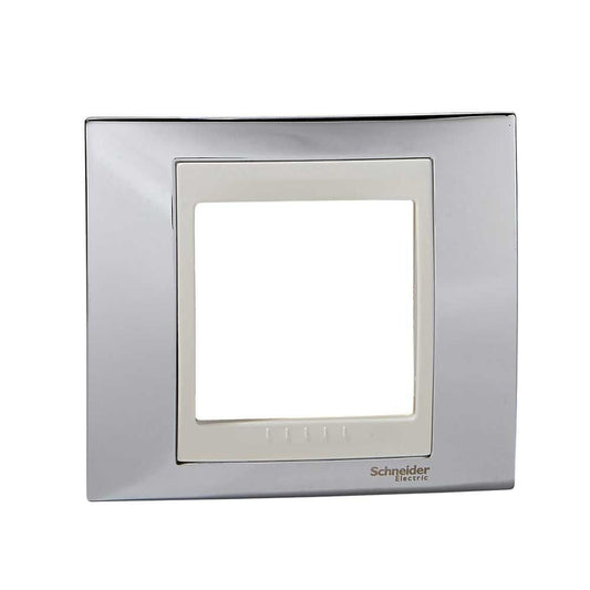 Декоративна рамка единична хром/слонова кост - Unica Plus - MGU66.002.510