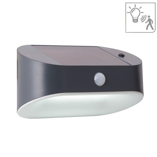 Соларен фасаден LED аплик - SOLAR - 67421BK-PIR