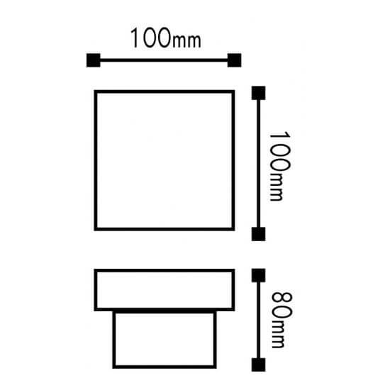 Технически размери LED луна серия LED DECORATIVE TILE - HI7441W