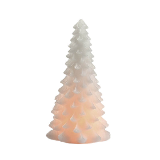 Коледна LED фигура - WHITE XMAS TREE WAX CANDLE - X071111900850